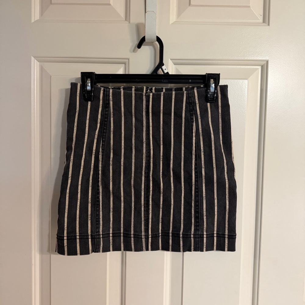 Striped Black and White Women's Skirt